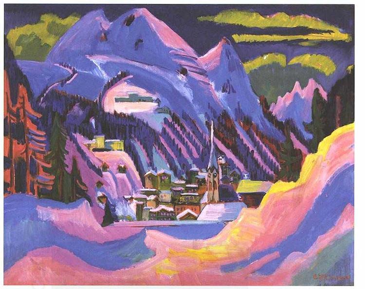 Ernst Ludwig Kirchner Davos in snow China oil painting art